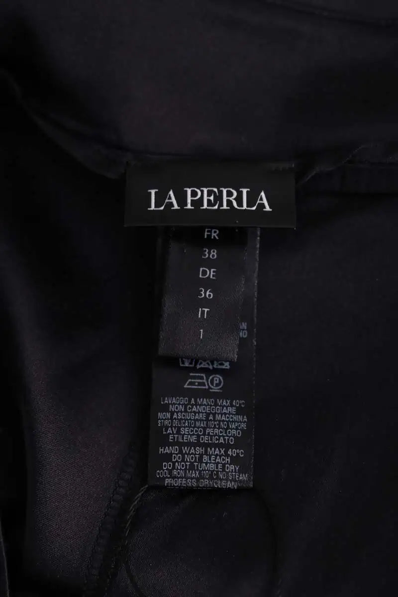 Mini short La Perla Noir en Soie