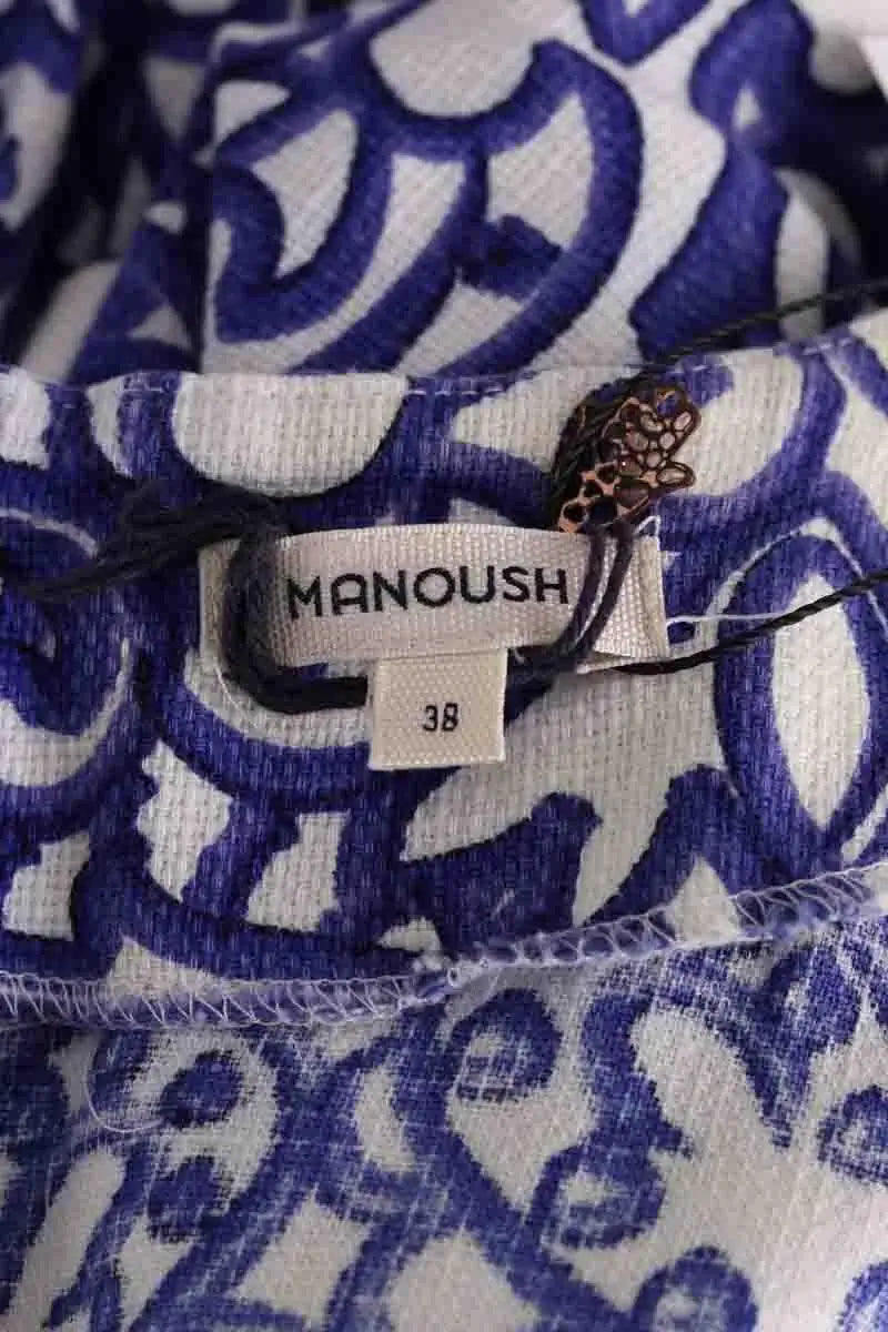 Robe Manoush Bleu en Coton