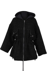 Manteau Maje Noir en Synthétique, taille XS - Seconde Main