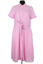 Robe Tommy Hilfiger Rose en Lin, taille M - Seconde Main
