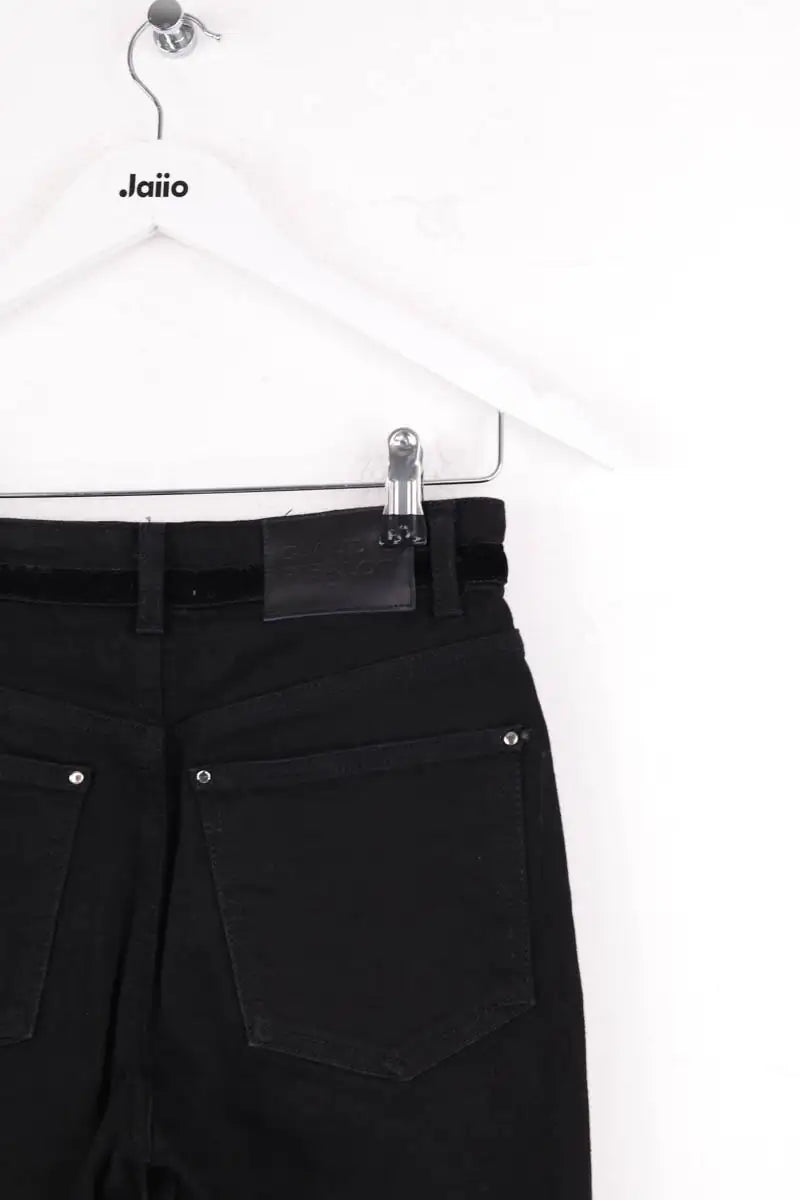 Jean droit Claudie Pierlot Noir en Coton - élasthanne