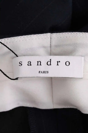 Pantalon large Sandro Marine en Synthétique