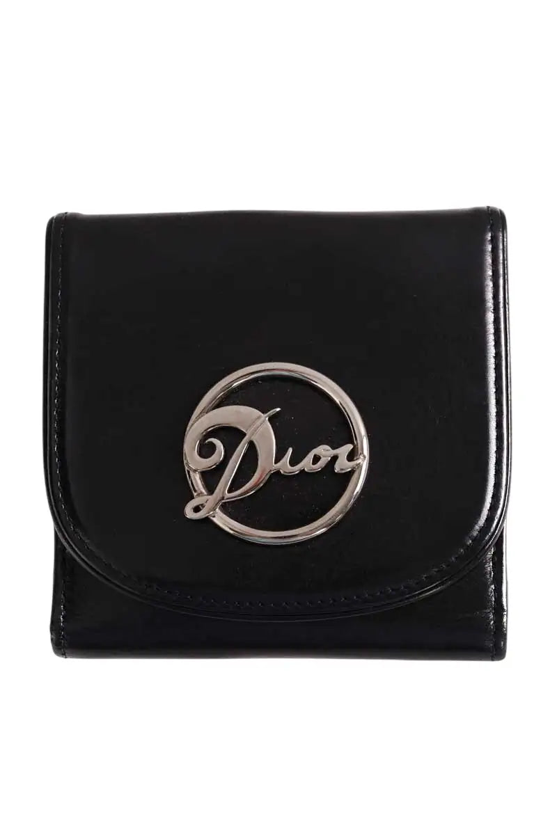 Portefeuille Dior Noir en Cuir - Seconde Main
