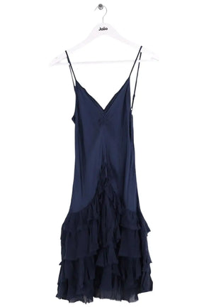 Robe Maje Nefertiti Bleu en Soie, taille S - Seconde Main