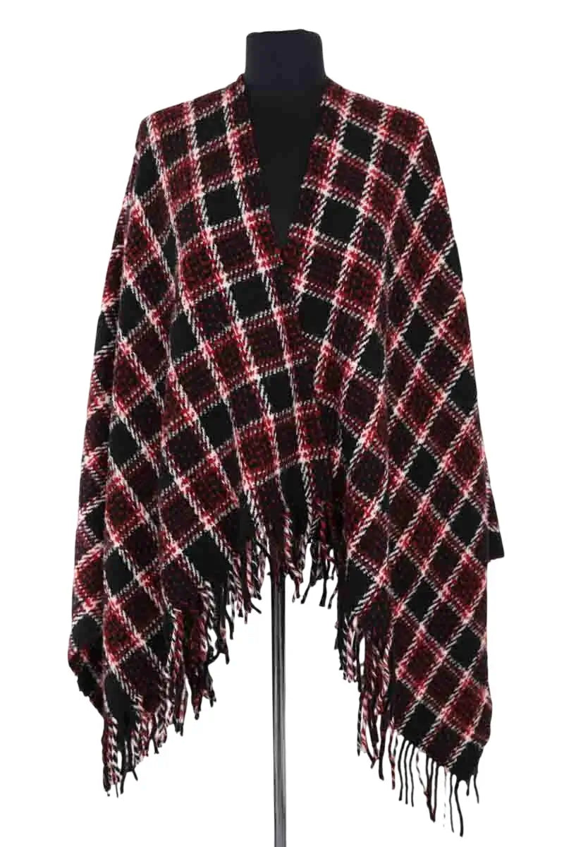 Poncho Maje Rouge en Synthétique, taille TU - Seconde Main