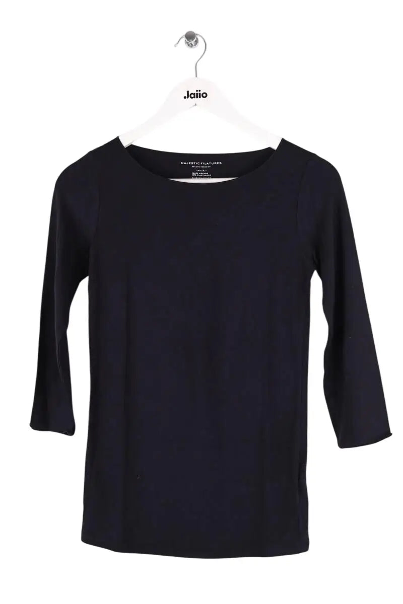 Top Majestic Filatures Noir en Viscose, taille S - Seconde Main