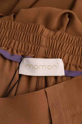Pantalon droit Momoni Camel en Synthétique