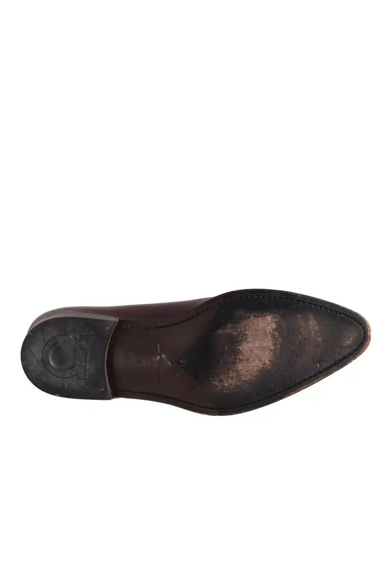Mocassins Salvatore Ferragamo Bordeaux en Cuir