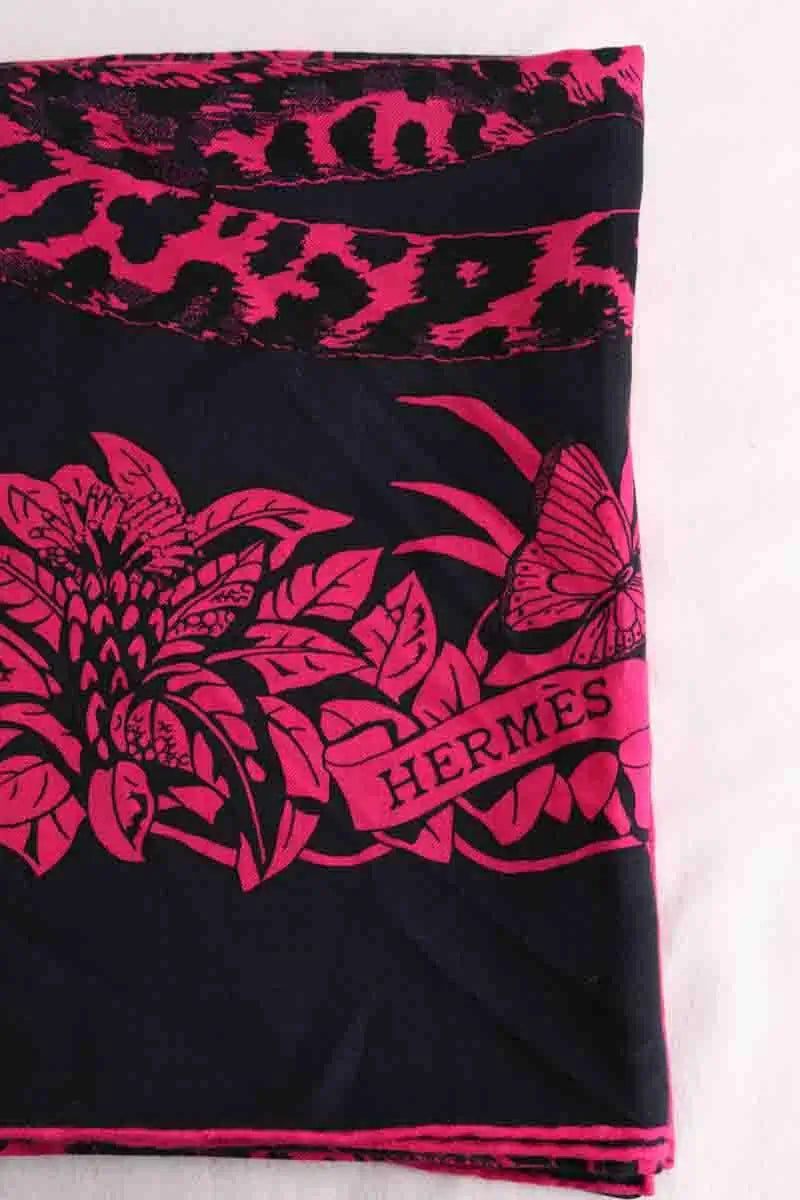 Écharpe Hermès Rose en Cachemire
