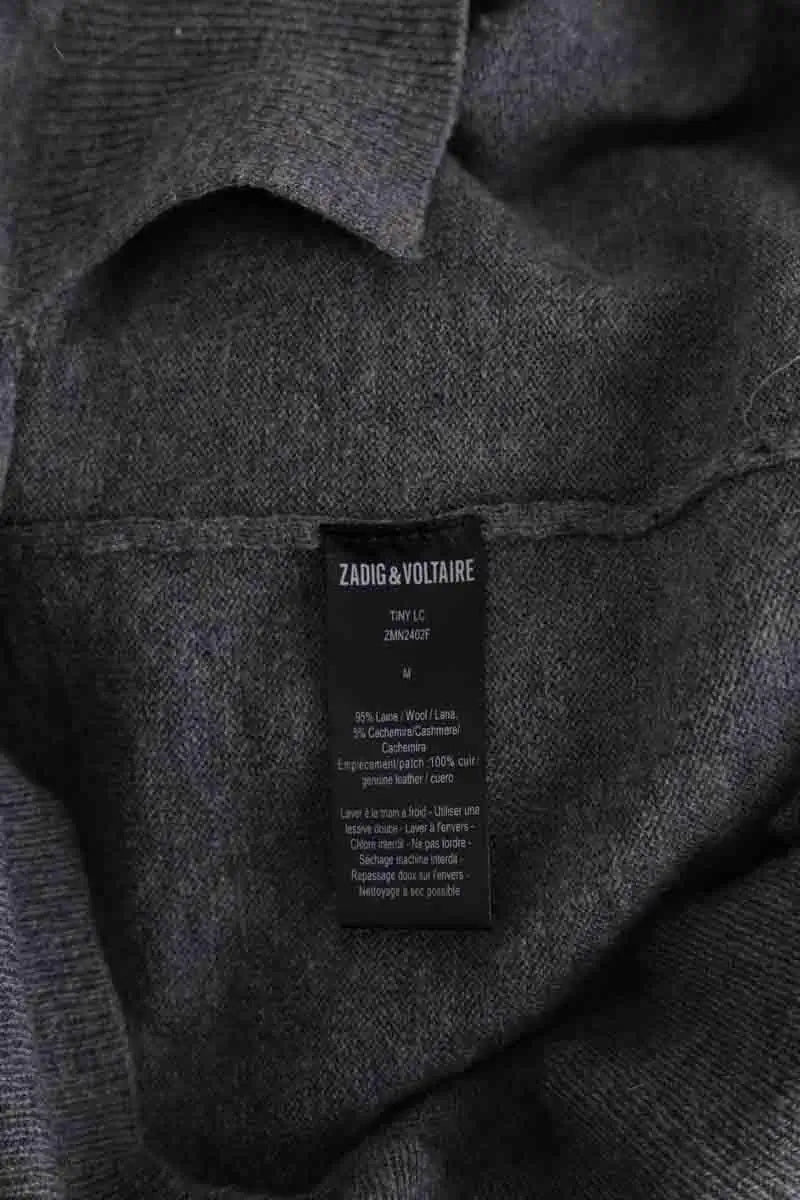 Cardigan Zadig & Voltaire Anthracite en Laine