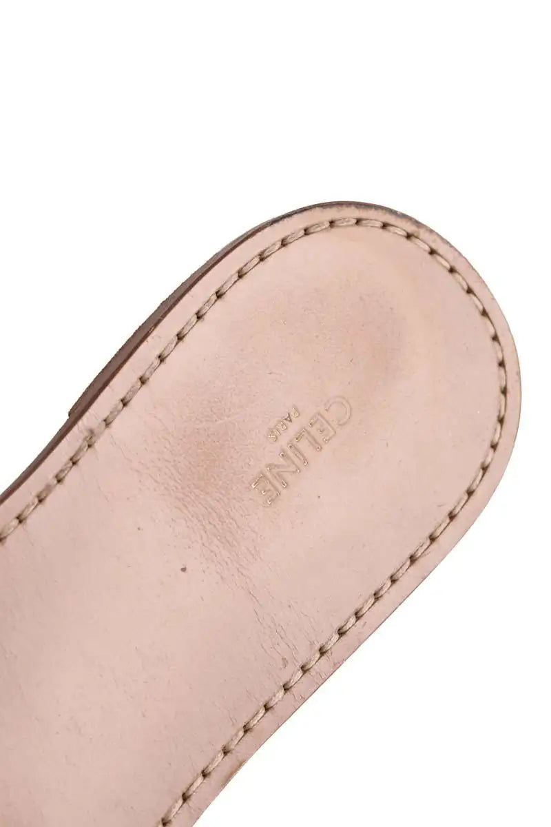 Mules Celine Marina Marron en Cuir