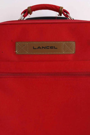 Valise Lancel Rouge en Tissu