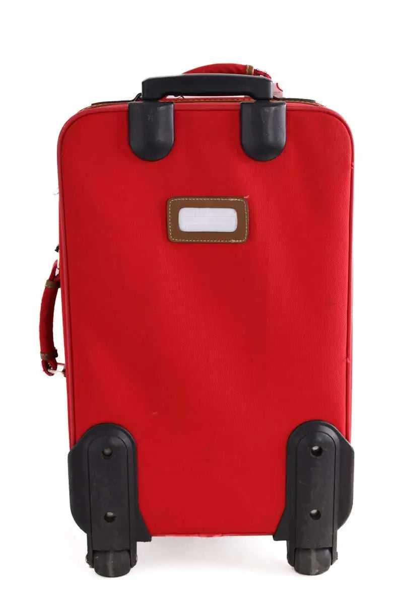 Valise Lancel Rouge en Tissu