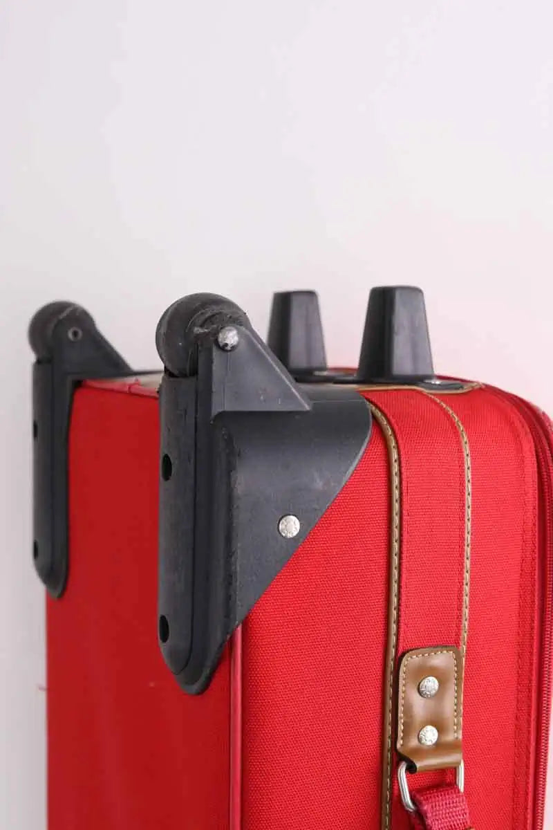 Valise Lancel Rouge en Tissu