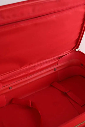 Valise Lancel Rouge en Tissu