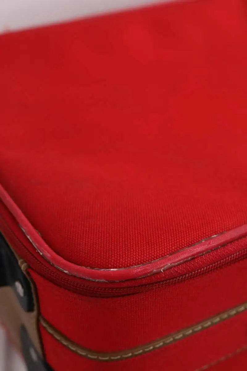 Valise Lancel Rouge en Tissu