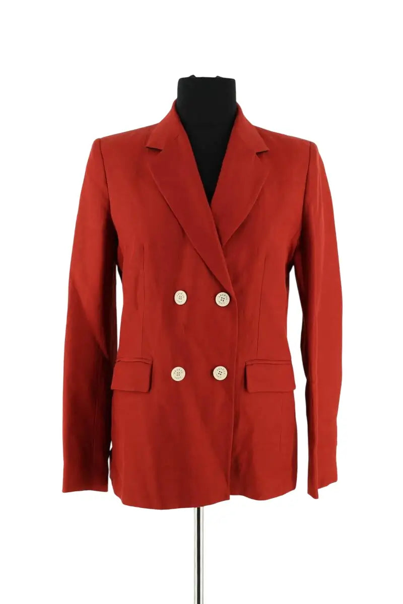 Blazer Sandro Rouge en Coton, taille S - Seconde Main