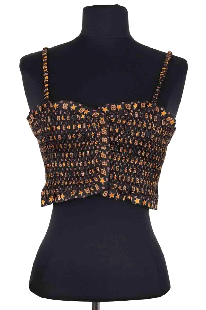 Top sans manche Sandro Noir en Viscose, taille S - Seconde Main