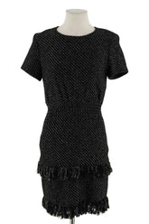 Robe Maje Noir en Coton, taille S - Seconde Main