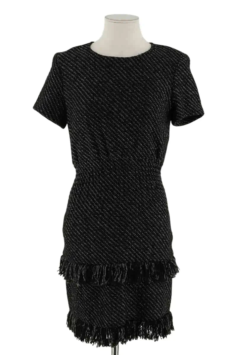 Robe Maje Noir en Coton, taille S - Seconde Main