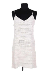 Robe Sézane Blanc en Coton, taille M - Seconde Main