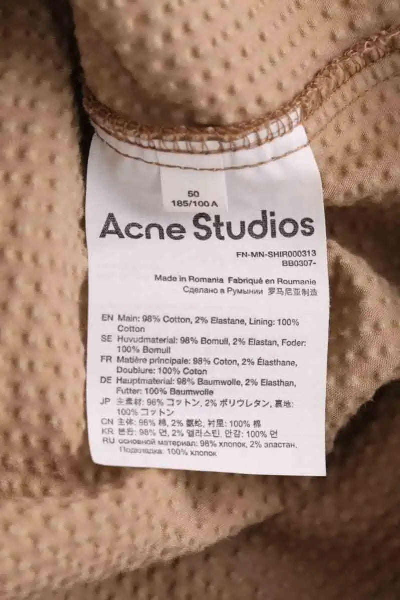 Veste Acne Studios Camel en Coton