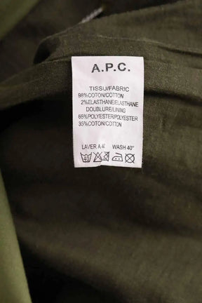 Veste APC Kaki en Coton