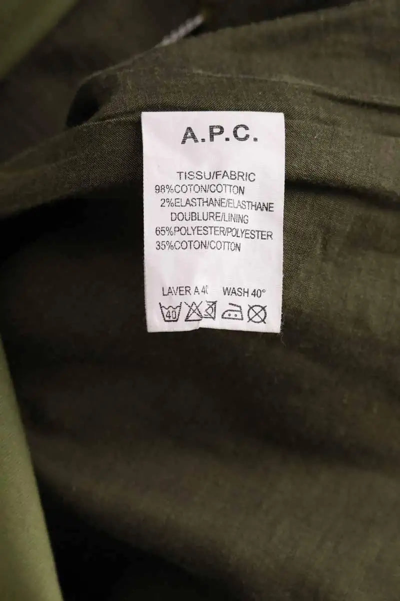 Veste APC Kaki en Coton