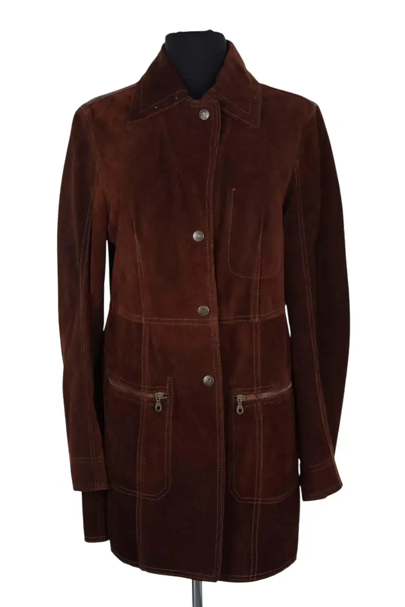 Veste Armani Jeans Marron en Daim, taille L - Seconde Main