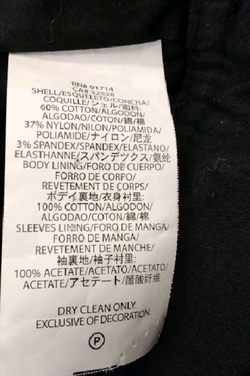 Veste Armani Noir en Coton