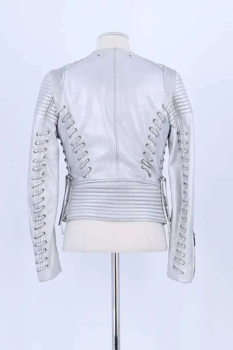 Veste Barbara Bui Argent en Cuir
