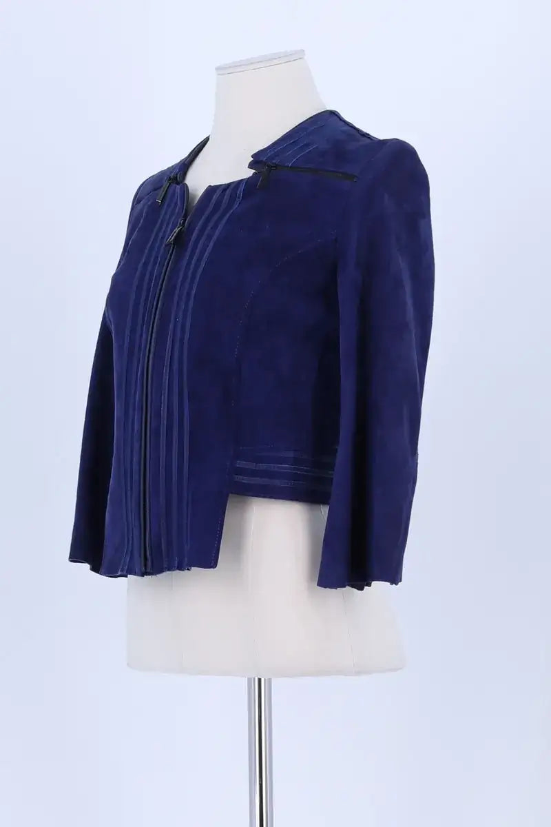 Veste Barbara Bui Bleu en Daim