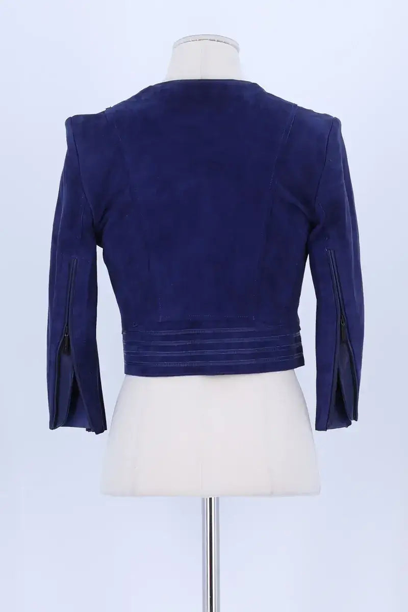 Veste Barbara Bui Bleu en Daim