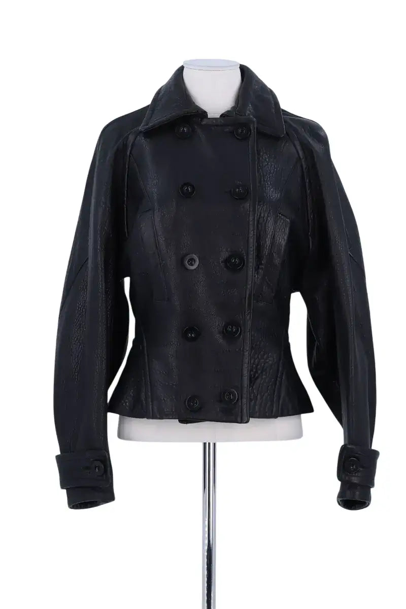 Veste Barbara Bui Noir en Cuir, taille M - Seconde Main