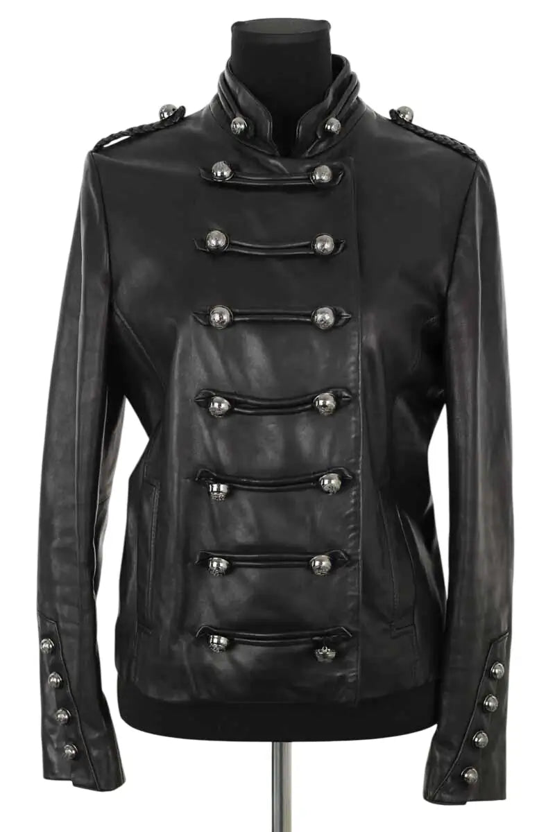 Veste Barbara Bui Noir en Cuir, taille XL - Seconde Main