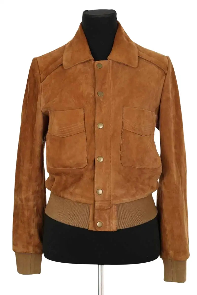 Veste Ba&Sh Camel en Daim, taille S - Seconde Main