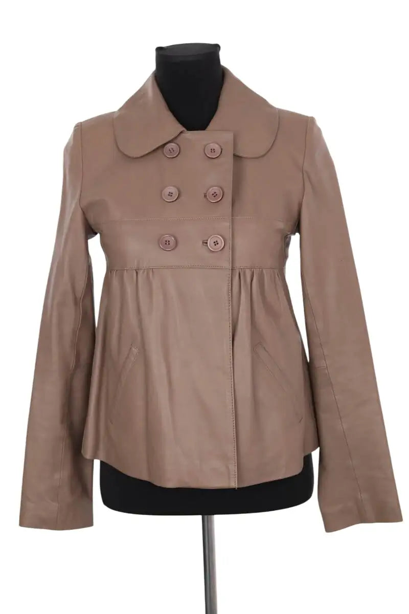 Veste Ba&Sh Marron en Cuir, taille S - Seconde Main