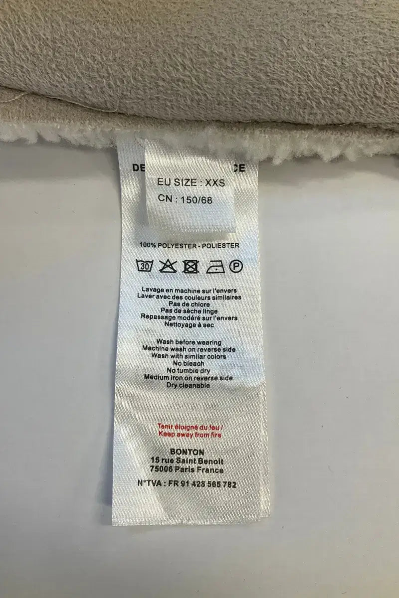 Veste Bonton Blanc en Synthétique