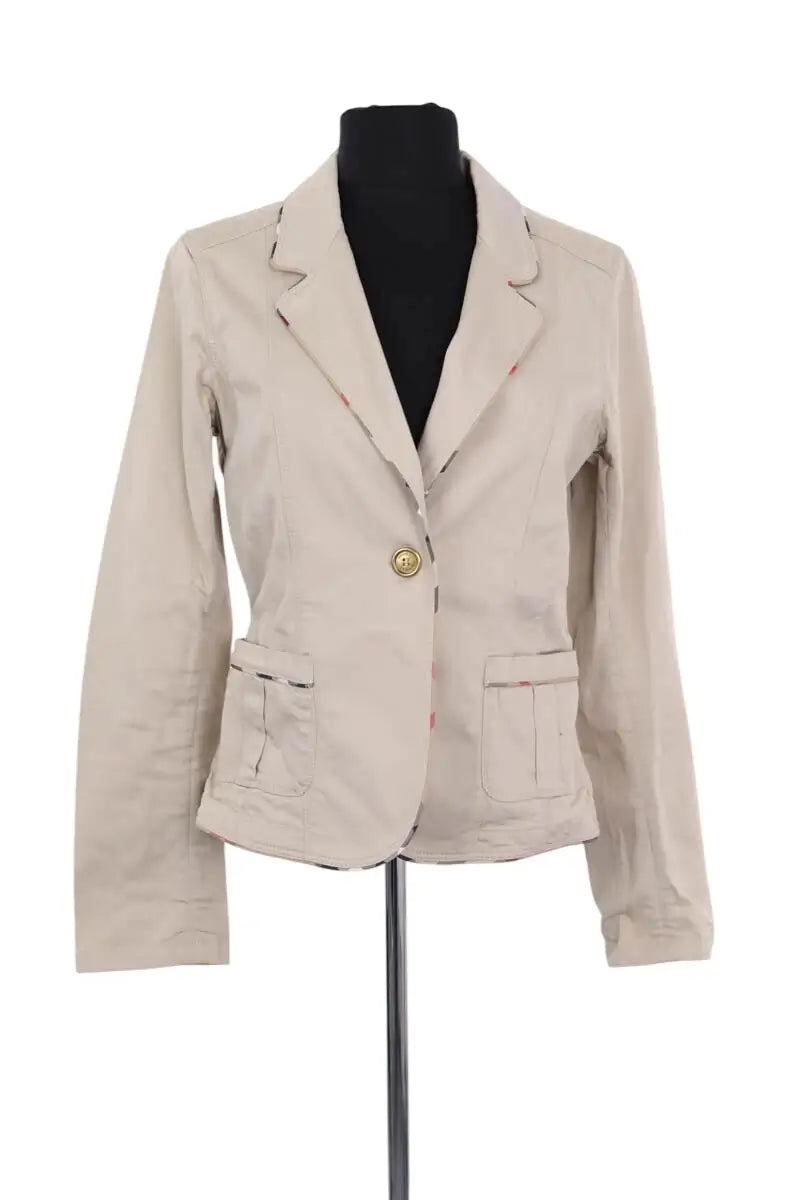 Veste Burberry Beige en Coton, taille M - Seconde Main