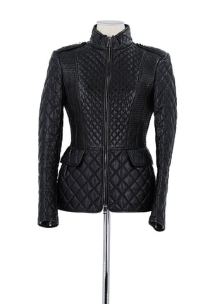 Veste Burberry Noir en Cuir, taille XS - Seconde Main