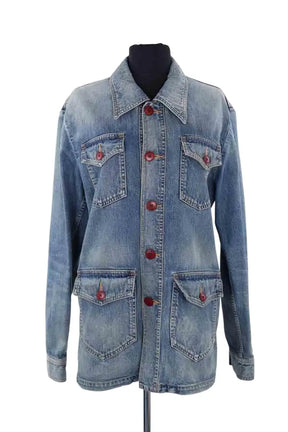 Veste Celine Bleu en Coton, taille M - Seconde Main