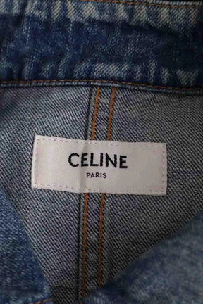 Veste Celine Bleu en Coton