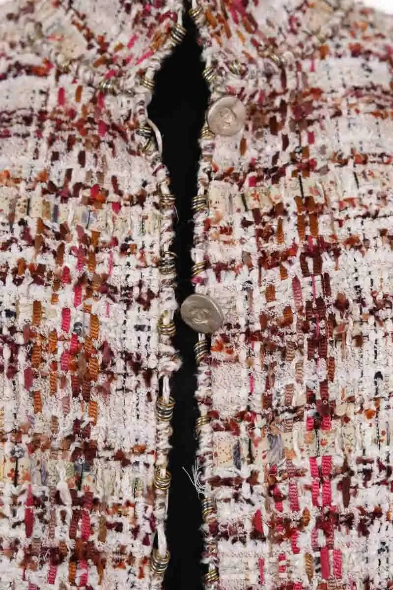 Veste Chanel Veste col mao Multicolore en Tweed