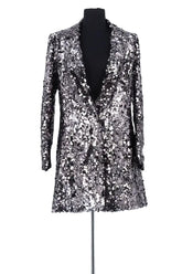 Veste Claudie Pierlot Argent en Synthétique, taille M - Seconde Main