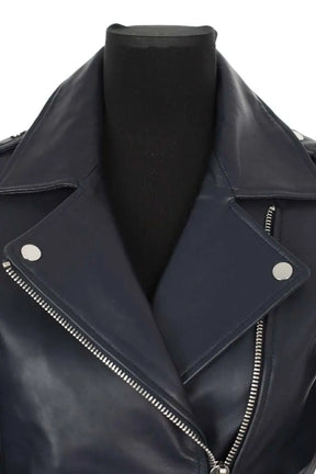 Veste Claudie Pierlot Bleu en Cuir