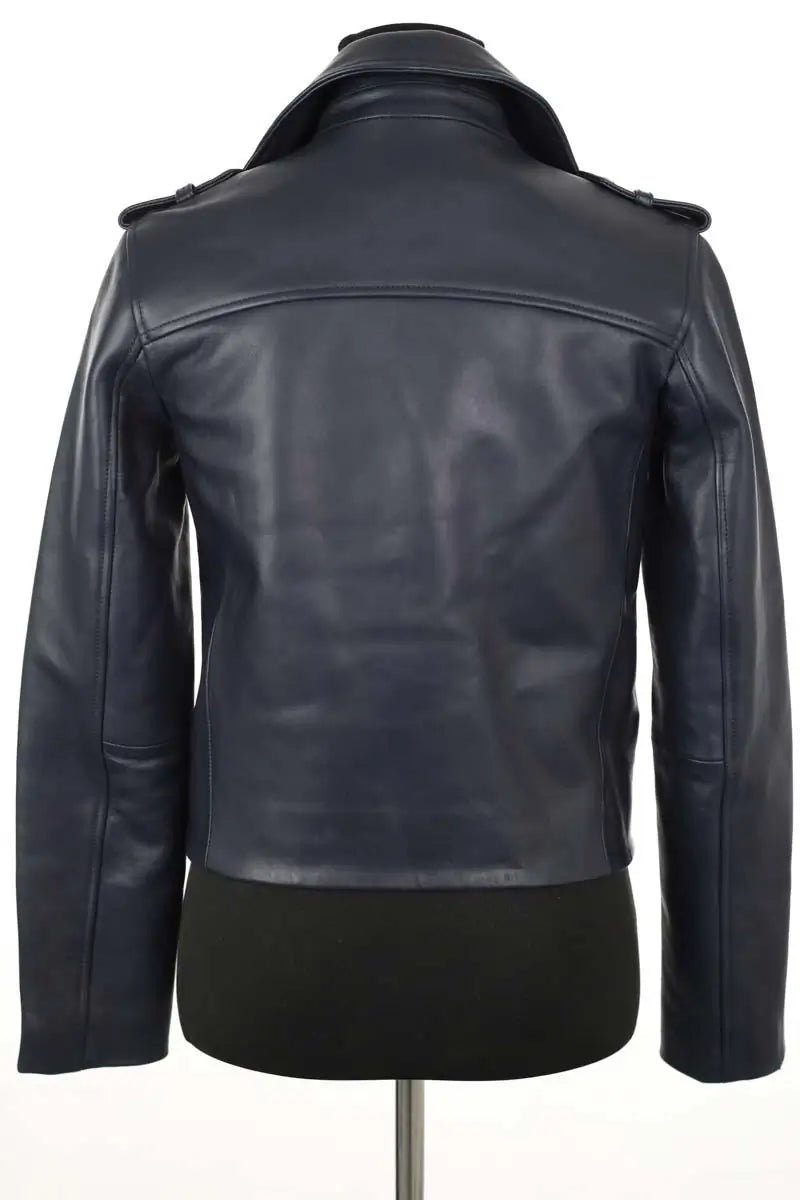 Veste Claudie Pierlot Bleu en Cuir