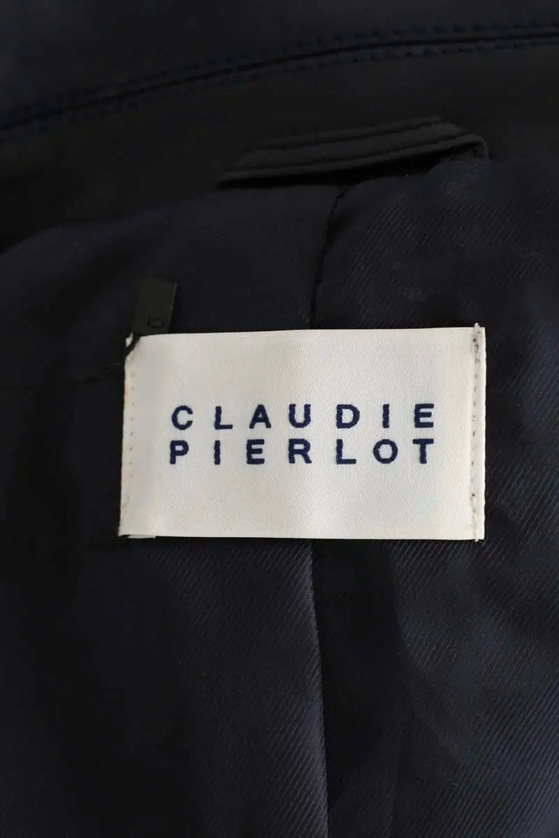 Veste Claudie Pierlot Bleu en Cuir
