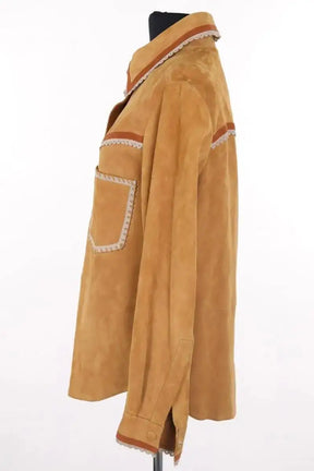Veste Claudie Pierlot Camel en Daim