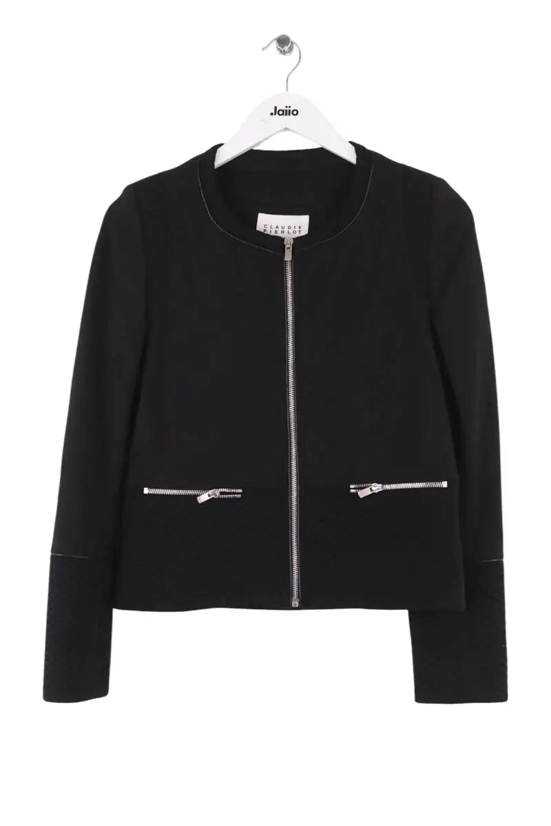 Veste Claudie Pierlot Noir en Synthétique, taille S - Seconde Main
