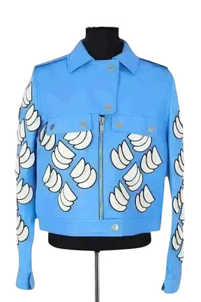 Veste Courrèges Bleu en Coton, taille L - Seconde Main